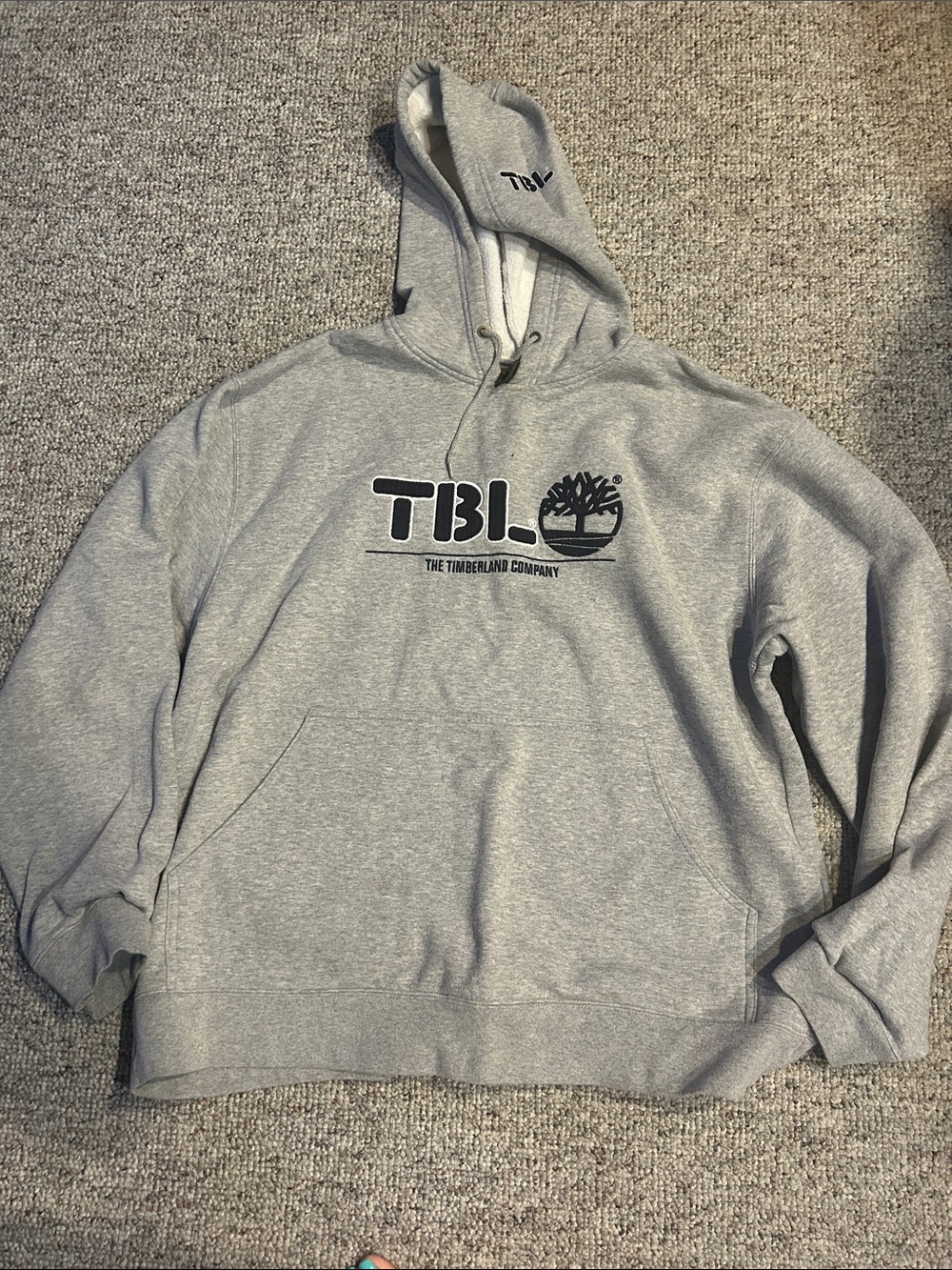 Timberland Gray Zip-Up Hoodie with TBL Logo